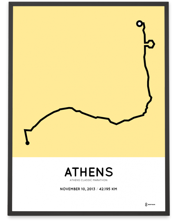 2013 Athens marathon course poster