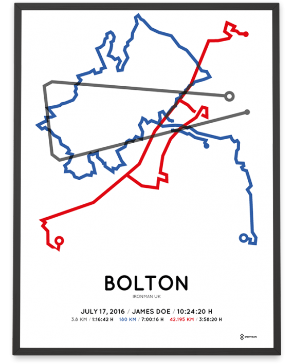 2016 Ironman Bolton sportymaps course poster