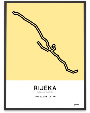 2018 Rijeka half marathon course poster