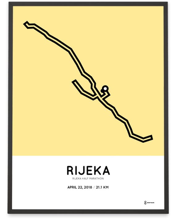 2018 Rijeka half marathon course poster