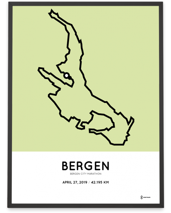 2019 Bergen City marathon parcours poster