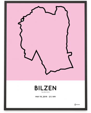 2019 Bilzen Run half marathon parcours poster