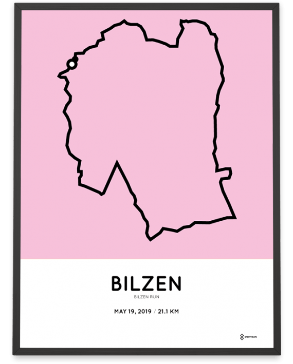 2019 Bilzen Run half marathon parcours poster