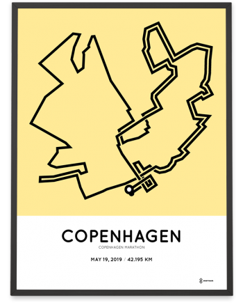 2019-Copenhagen marathon course print