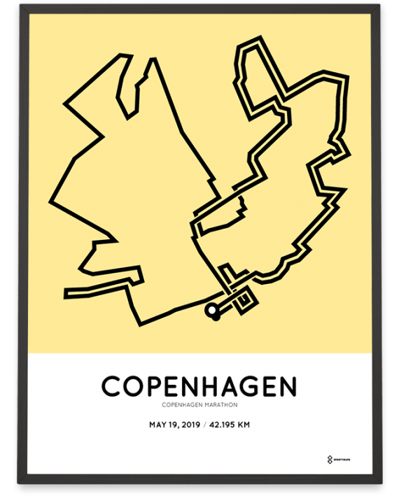 2019-Copenhagen marathon course print