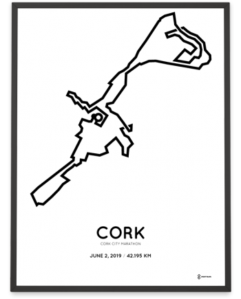 2019 Cork city marathon course poster