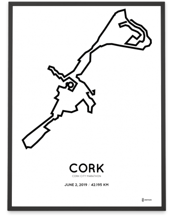 2019 Cork city marathon course poster