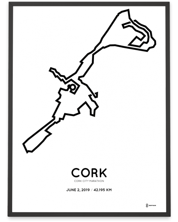 2019 Cork city marathon course poster