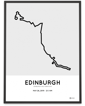 2019 Edinburgh half marathon routemap print