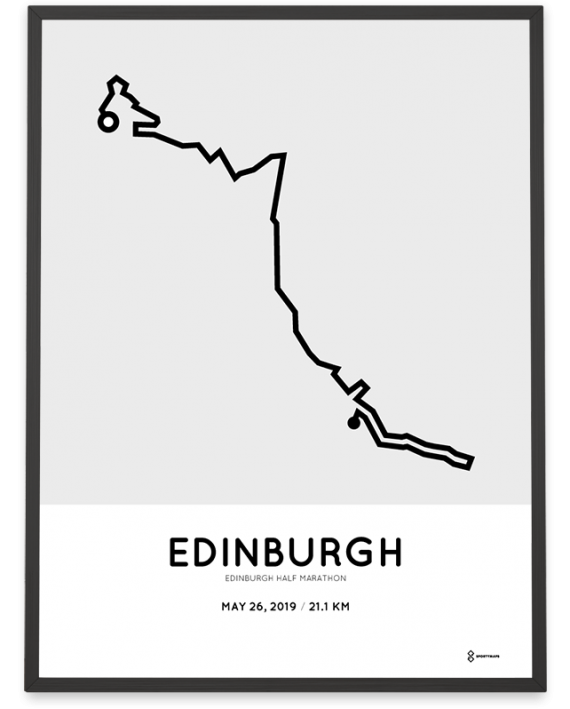 2019 Edinburgh half marathon routemap print