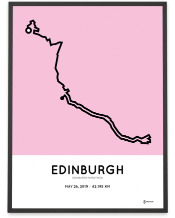 2019 Edinburgh marathon sportymaps route poster