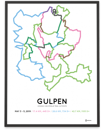 2019 Koning van spainje trail ultimate routemap sportymaps poster