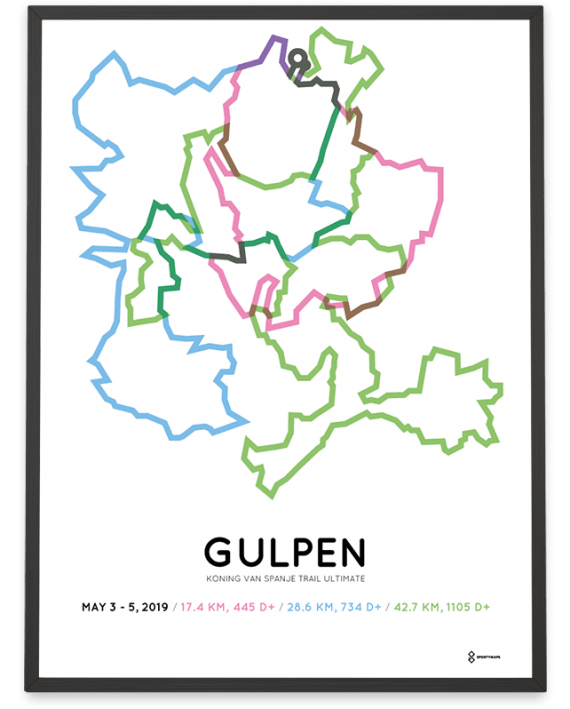 2019 Koning van spainje trail ultimate routemap sportymaps poster