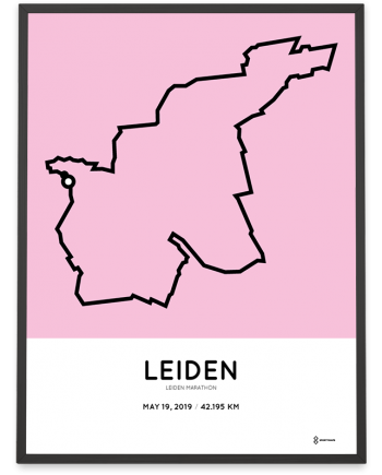 2019 Leiden marathon parcours poster
