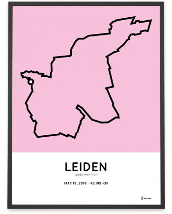 2019 Leiden marathon parcours poster