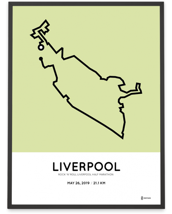 2019 Liverpool half marathon course poster