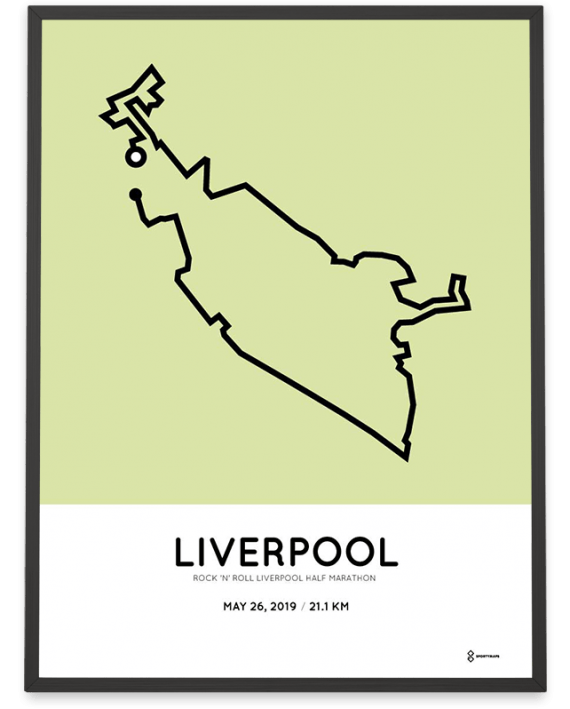 2019 Liverpool half marathon course poster