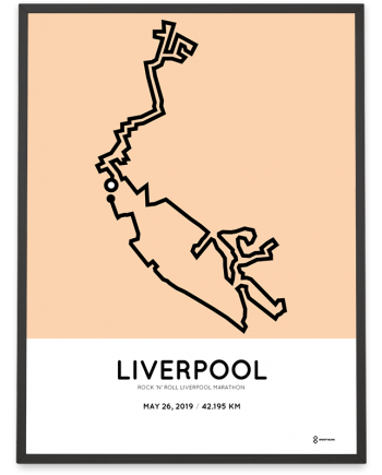 2019 Liverpool marathon course poster