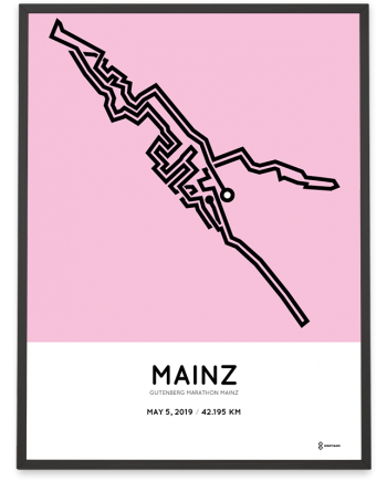 2019 Mainz marathon strecke poster
