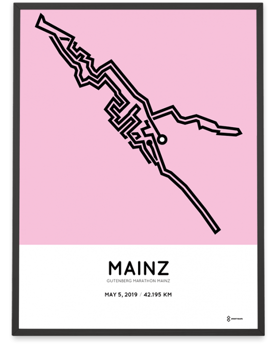 2019 Mainz marathon strecke poster