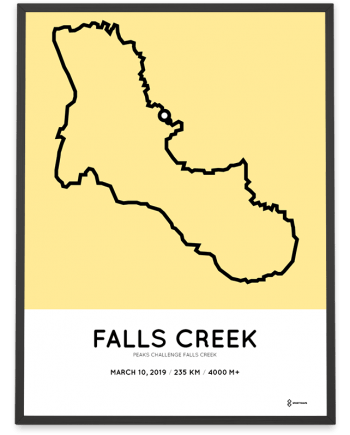 2019 Peaks challenge falls creek course poster