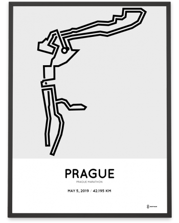2019 Prague marathon course poster