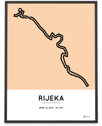 2019 Rijeka half marathon course poster