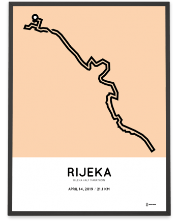 2019 Rijeka half marathon course poster