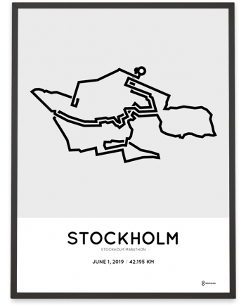 2019 Stockhom marathon course poster