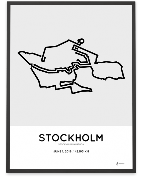 2019 Stockhom marathon course poster