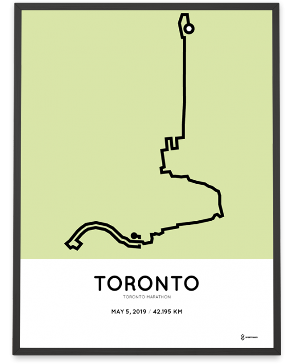 2019 Toronto marathon course poster