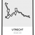 2019 Utrecht halve marathon parcours poster
