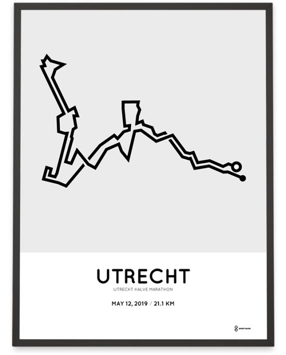 2019 Utrecht halve marathon parcours poster