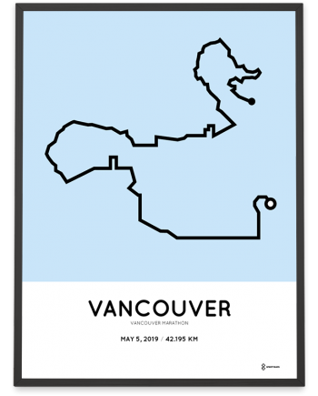 2019 Vancouver marathon course poster