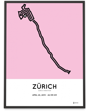 2019 Zurich marathon parcours poster