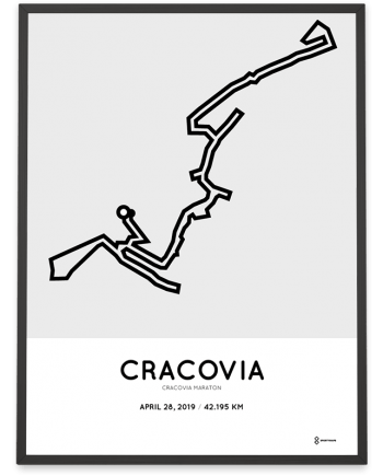 2019 Cracovia marathon course poster