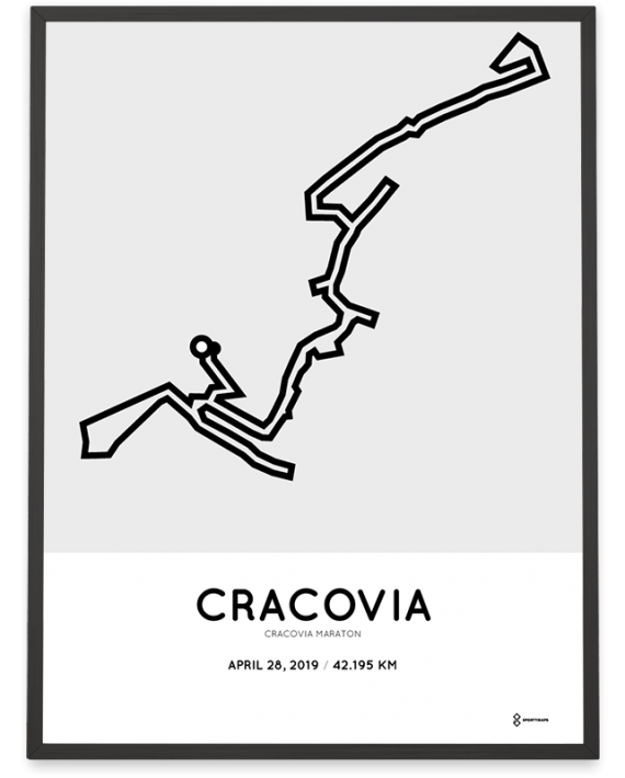 2019 Cracovia marathon course poster