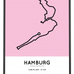 2019 Hamburg halbmarathon strecke poster