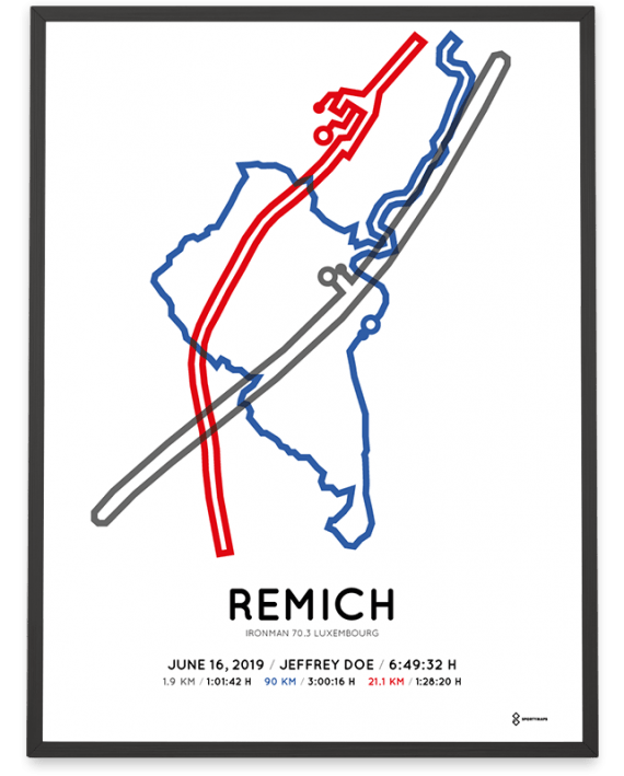 2019 Ironman 70.3 Luxembourg sportymaps poster