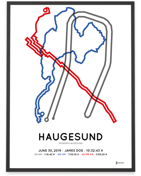 2019 Ironman Norway Haugesund course poster