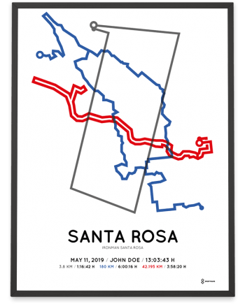 2019 Ironman Santa Rosa course poster