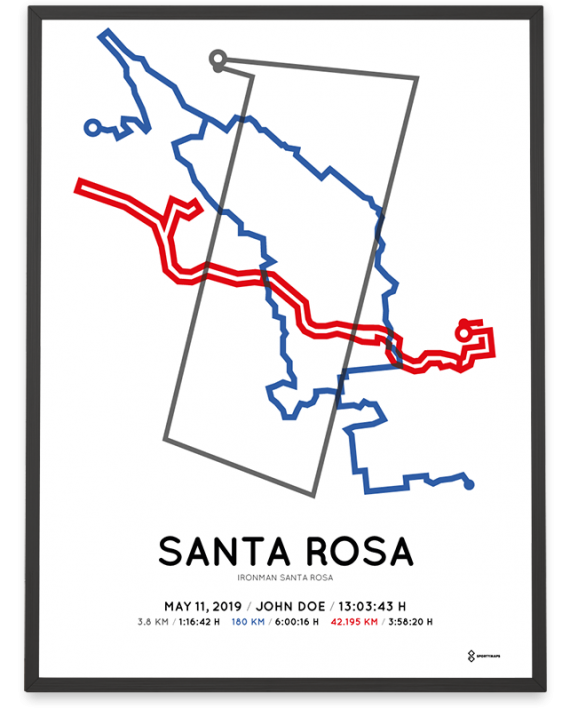 2019 Ironman Santa Rosa course poster