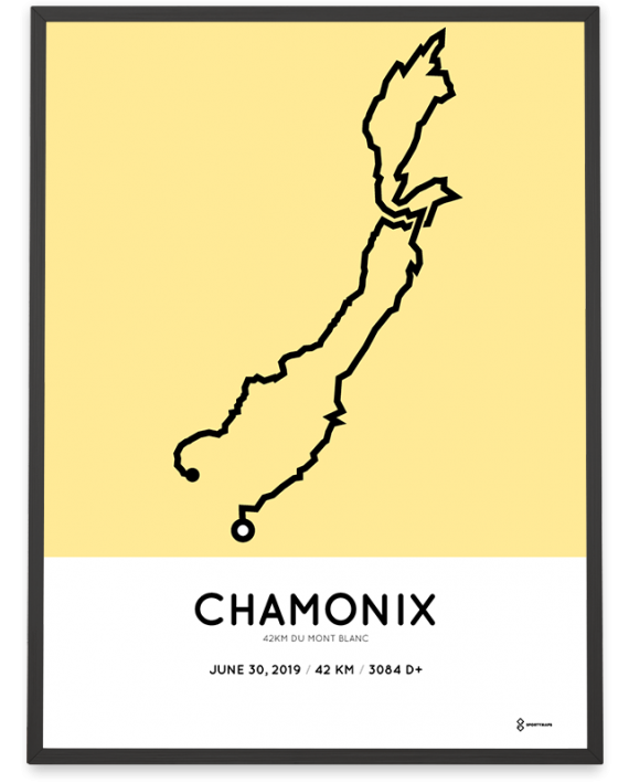2019 Marathon du Mont Blanc parcours poster