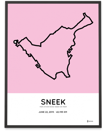 2019 Sneek marathon route poster