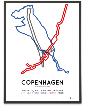 2016 Ironman Copenhagen Sportymaps print