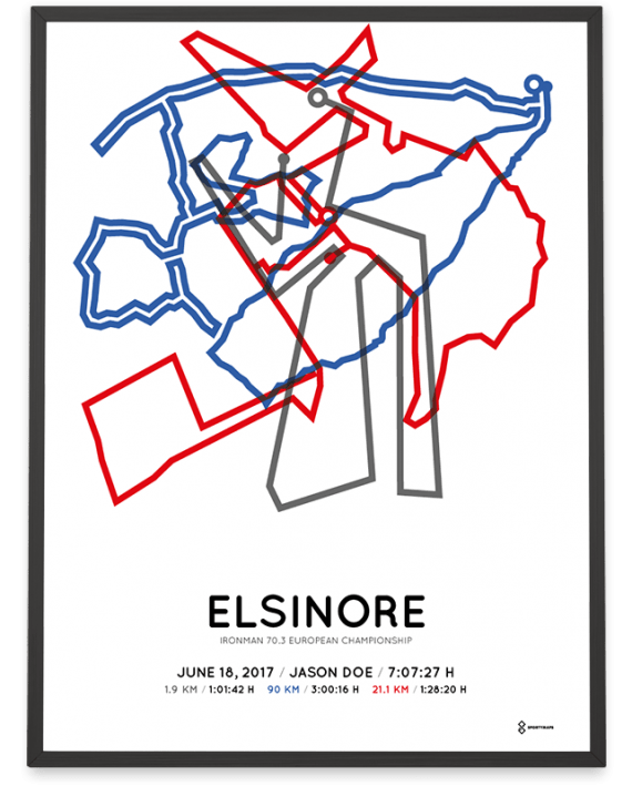2017 Ironman 70.3 Elsinore course poster