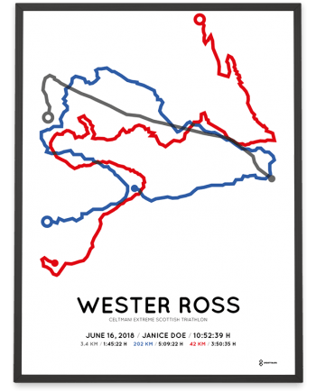 2018 Celtman Extreme Scottish-triathlon routemap print