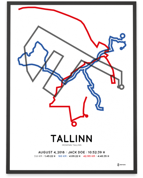 2018 Ironman tallinn course poster sportymaps