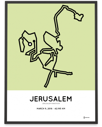 2018 Jerusalem marathon course poster