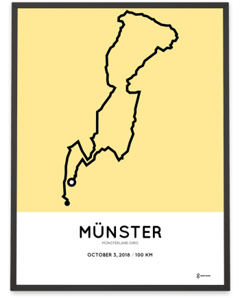 2018 Munsterland Giro 100km strecke print